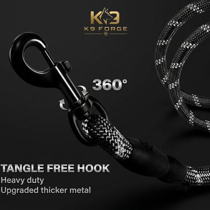 Dog leash 360 degree tangle free hook – heavy duty upgraded thick metal snap hook for large dogs