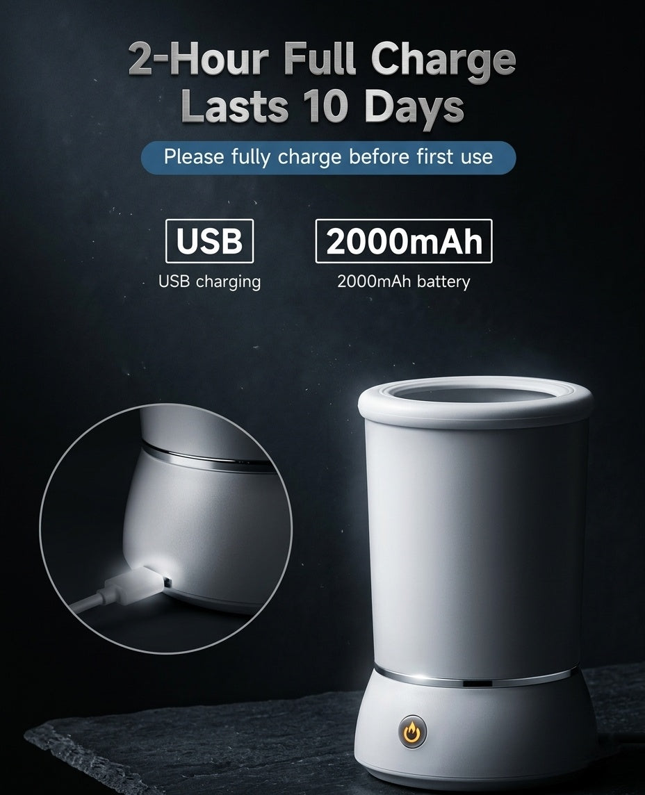 Electric dog paw washer 2000mAh USB rechargeable – 2-hour full charge lasts 10 days