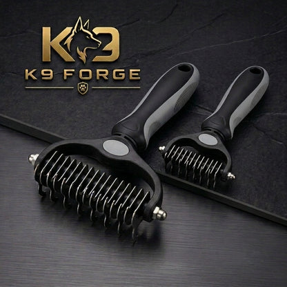 K9 Forge dematting comb two sizes large small dog grooming 
undercoat rake stainless steel teeth
