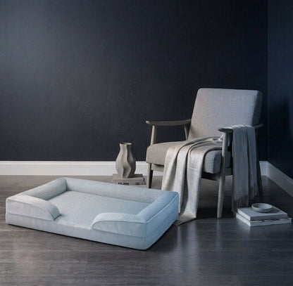 Large dog bed with bolster gel memory