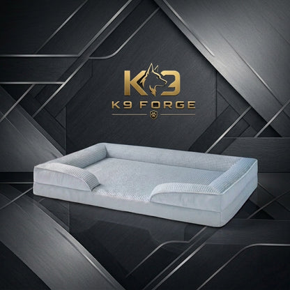 Orthopedic dog bed gel memory foam with bolster sides – washable large dog bed with non-slip bottom