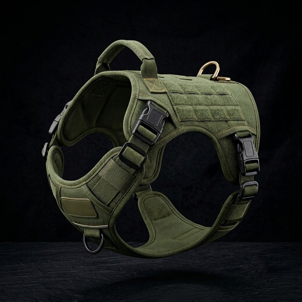 No Pull Dog Harness — Tactical Military K9 Vest, MOLLE, Waterproof, Reflective | German Shepherd, Malinois, Large Breeds | K9 Forge