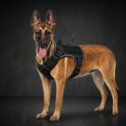 No Pull Dog Harness — Tactical Military K9 Vest, MOLLE, Waterproof, Reflective | German Shepherd, Malinois, Large Breeds | K9 Forge