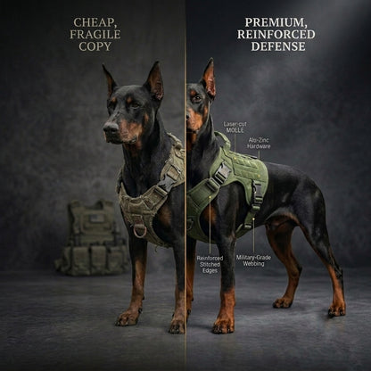 No Pull Dog Harness — Tactical Military K9 Vest, MOLLE, Waterproof, Reflective | German Shepherd, Malinois, Large Breeds | K9 Forge