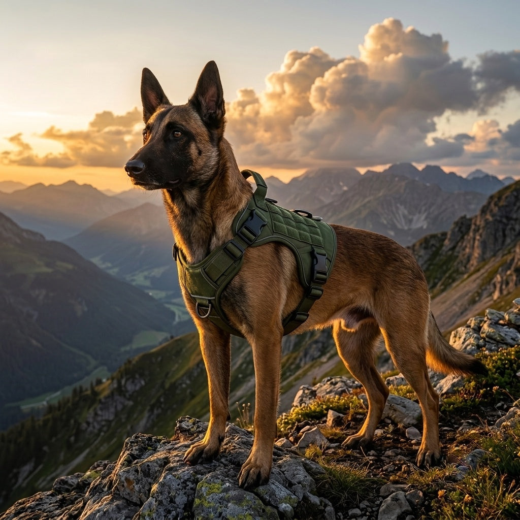 No Pull Dog Harness — Tactical Military K9 Vest, MOLLE, Waterproof, Reflective | German Shepherd, Malinois, Large Breeds | K9 Forge