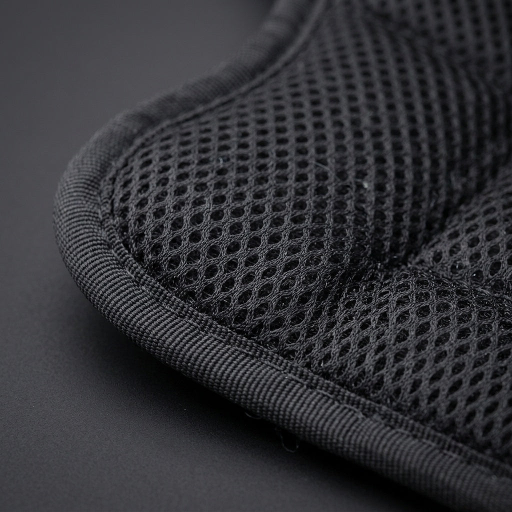 Breathable padded mesh lining interior of K9 Forge tactical dog harness, comfortable airflow padding for large breed dogs